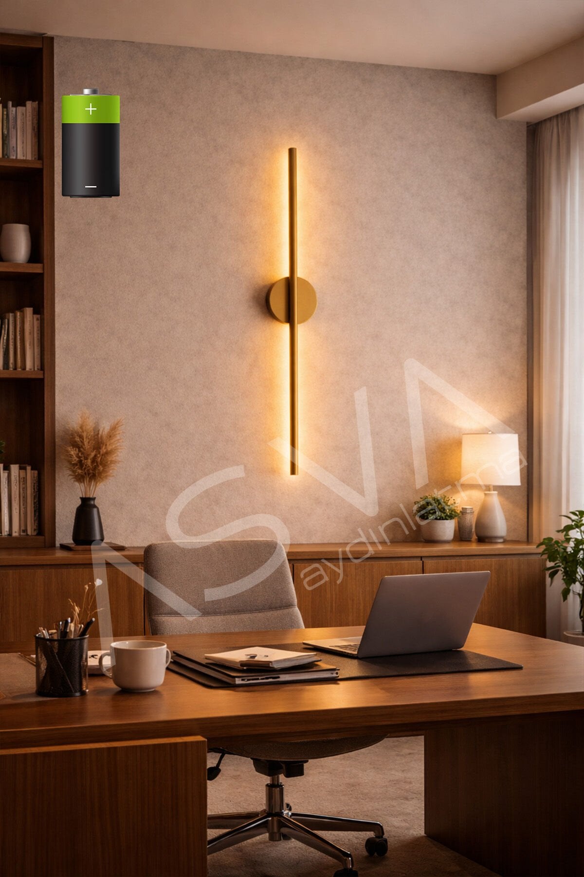 70 Cm Eskitme Gold Pilli Amber Led Modern Aplik Dekoratif