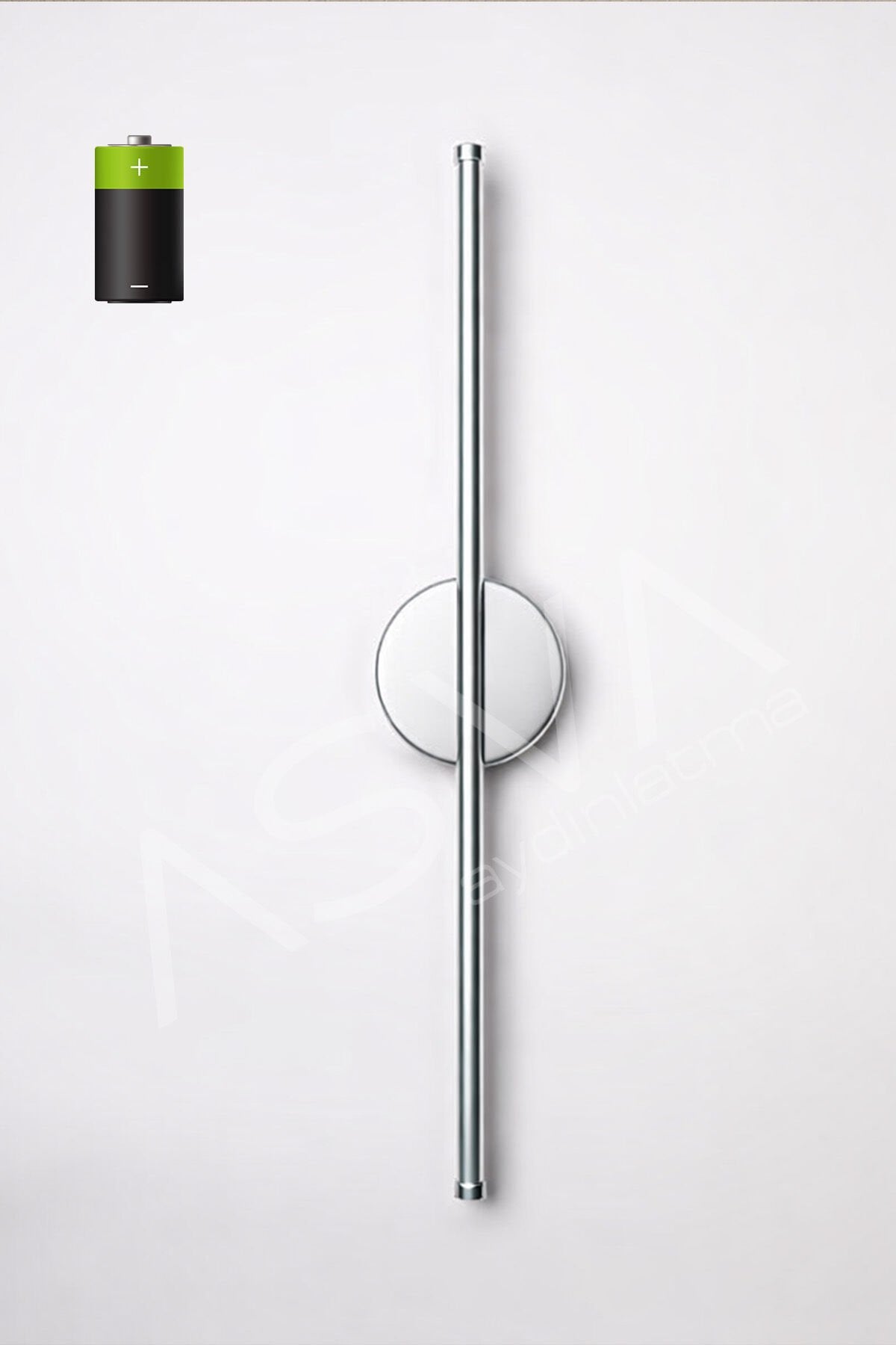 Krom Pilli Günışığı Led Modern Aplik Dekoratif 70 Cm