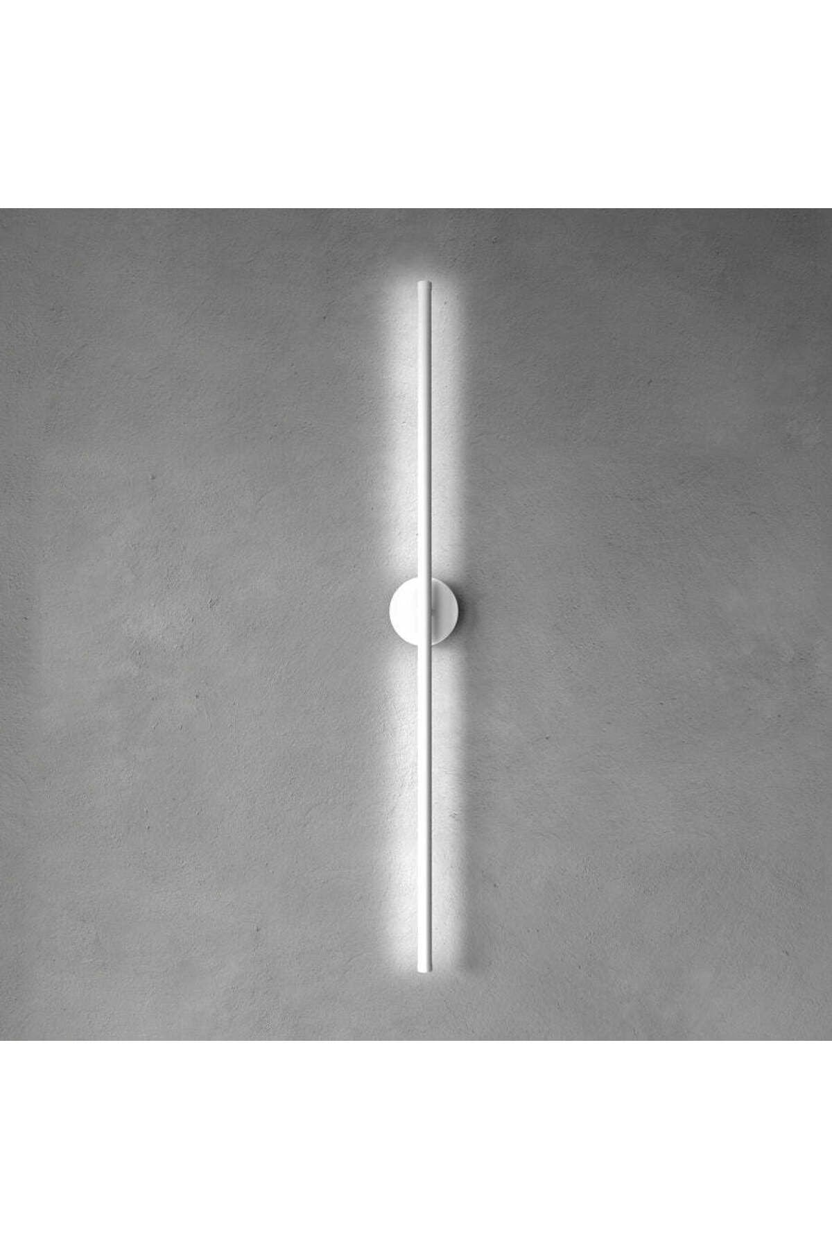 70Cm Pilli Beyaz Led Duvar Aplik Modern Beyaz Kasa Pil Dahildir