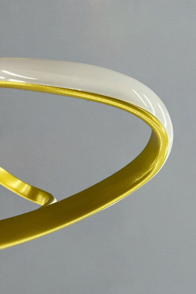 Gold Papatya Tasarımlı LED Sarkıt Avize - 3 Renk, 60W