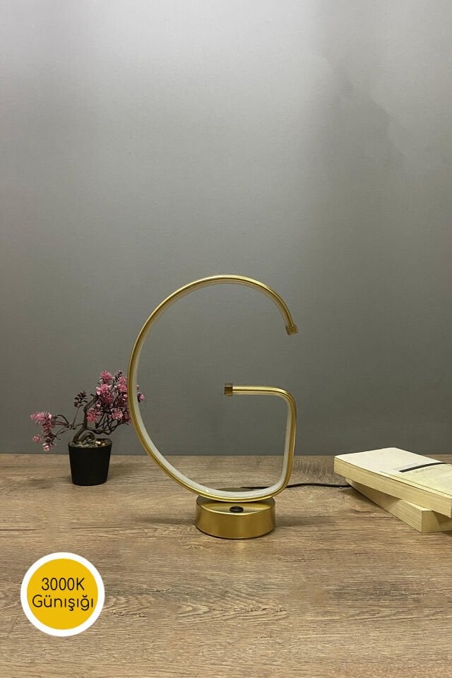 G Harfli Modern Günışığı Ledli Masa Lambası Abajur