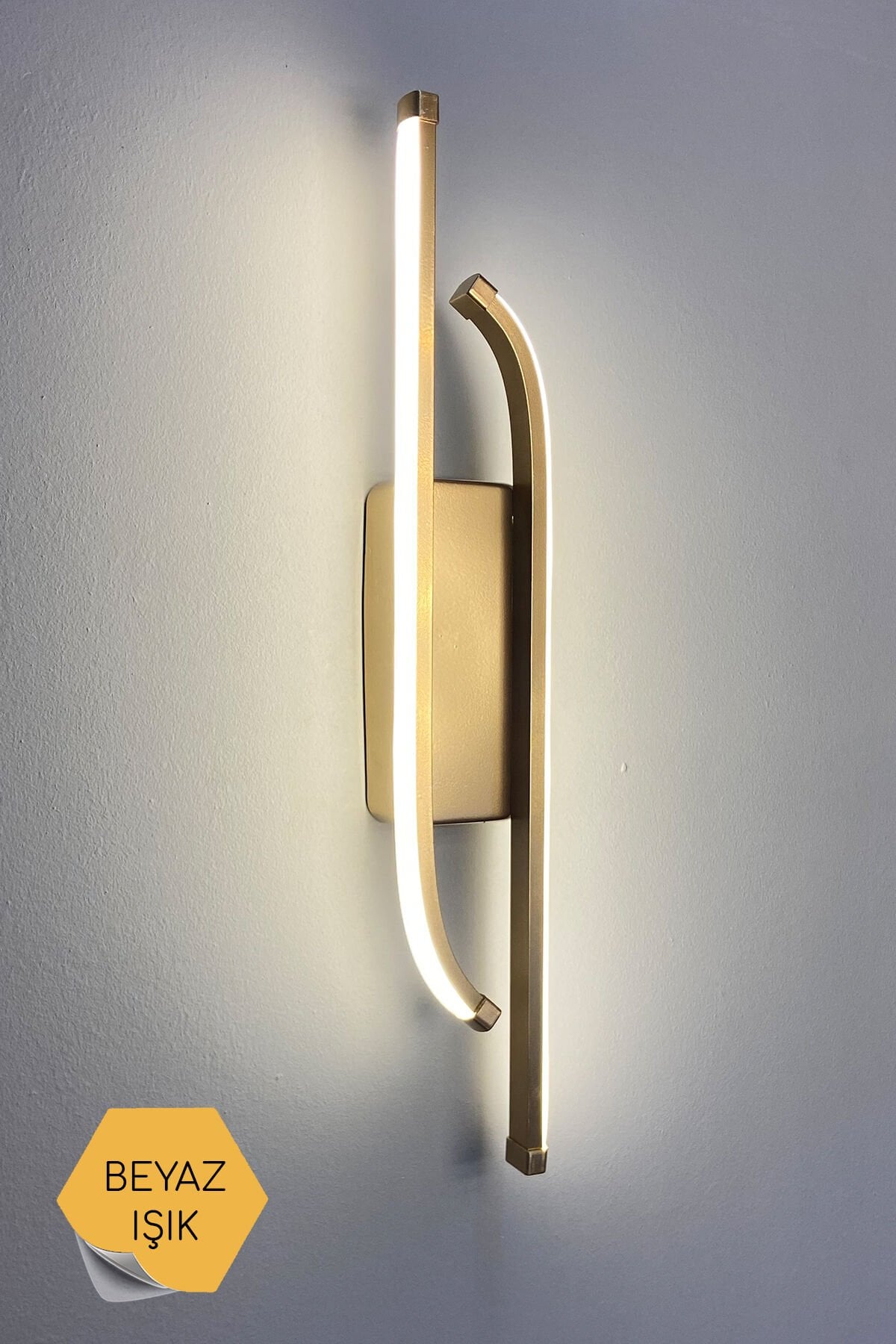 Gold Laura Modern Beyaz Ledli Duvar Aplik