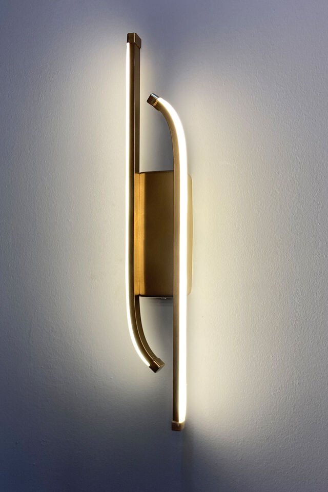 Gold Laura Modern Günışığı Ledli Duvar Aplik