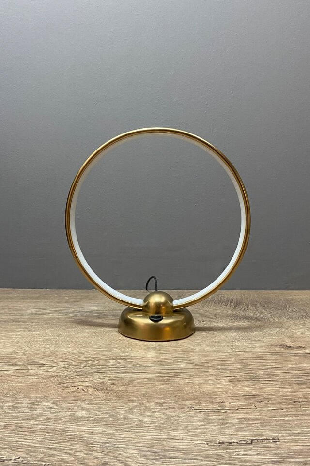 Gold Daire Modern Günışığı Led Masa Lambası Abajur