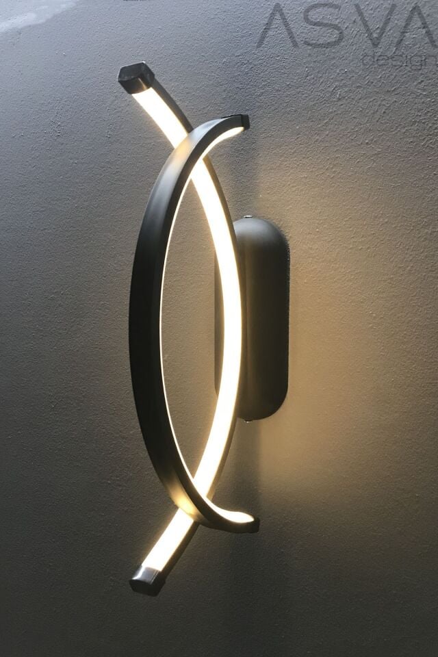 Elena Modern Led Duvar Aplik Siyah