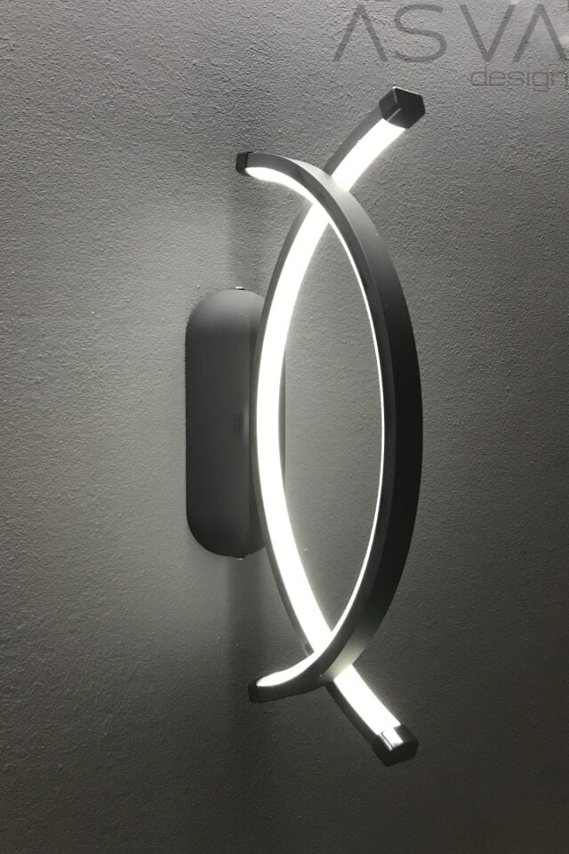 Elena Modern Led Duvar Aplik Siyah