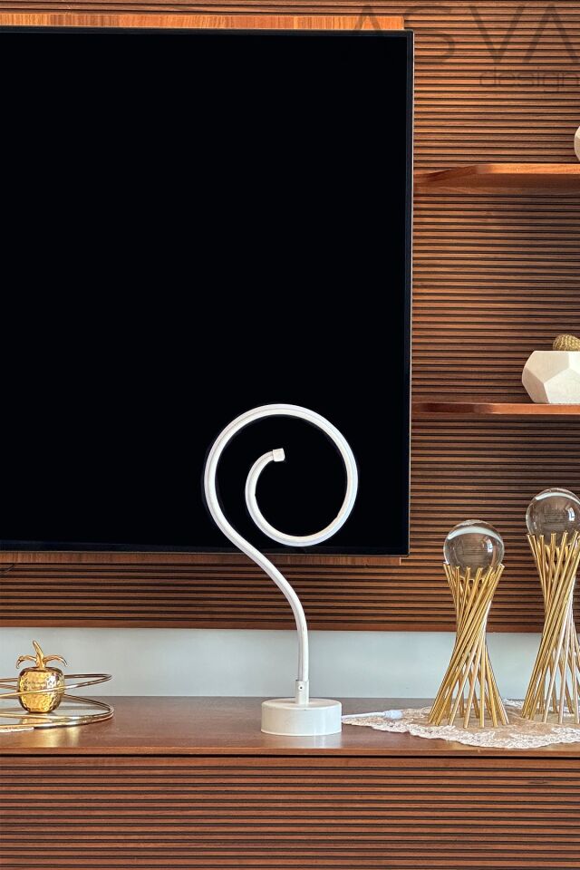 Flamingo Moden Led Masa Lambası Beyaz