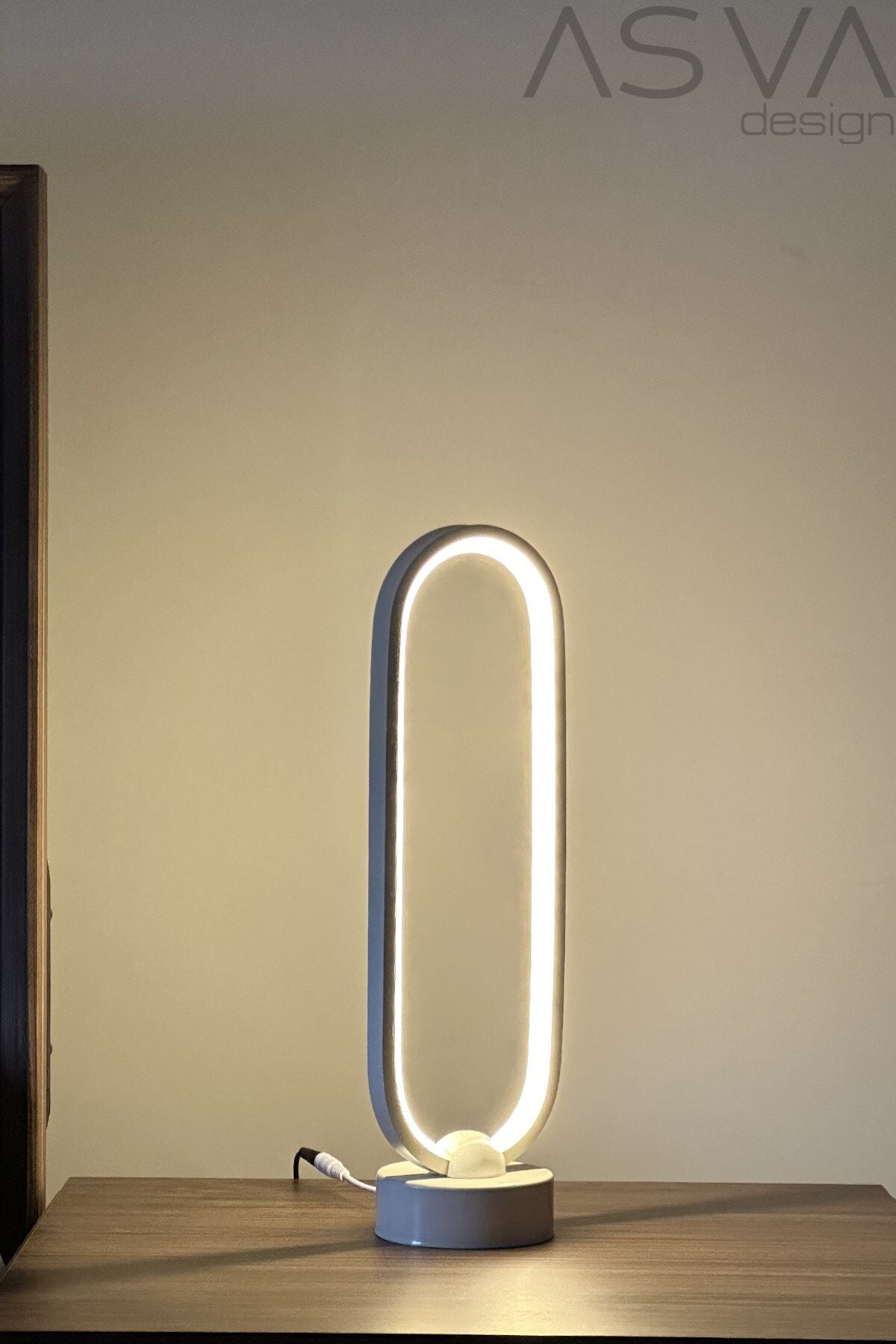 Dekoratif Led Masa Lambası Abajur Oval