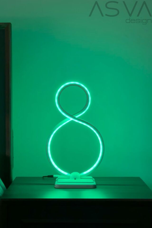 Rgb Dekoratif Led Masa Lambası Abajur Siyah