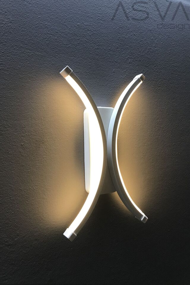Mika Modern Led Duvar Aplik Beyaz Beyaz