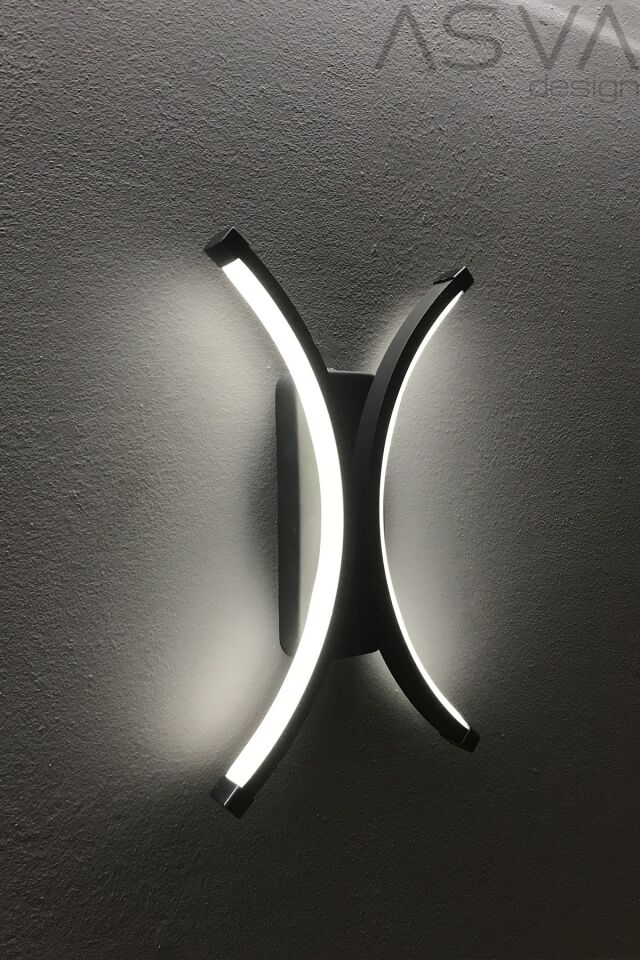 Mika Modern Led Duvar Aplik Beyaz Siyah