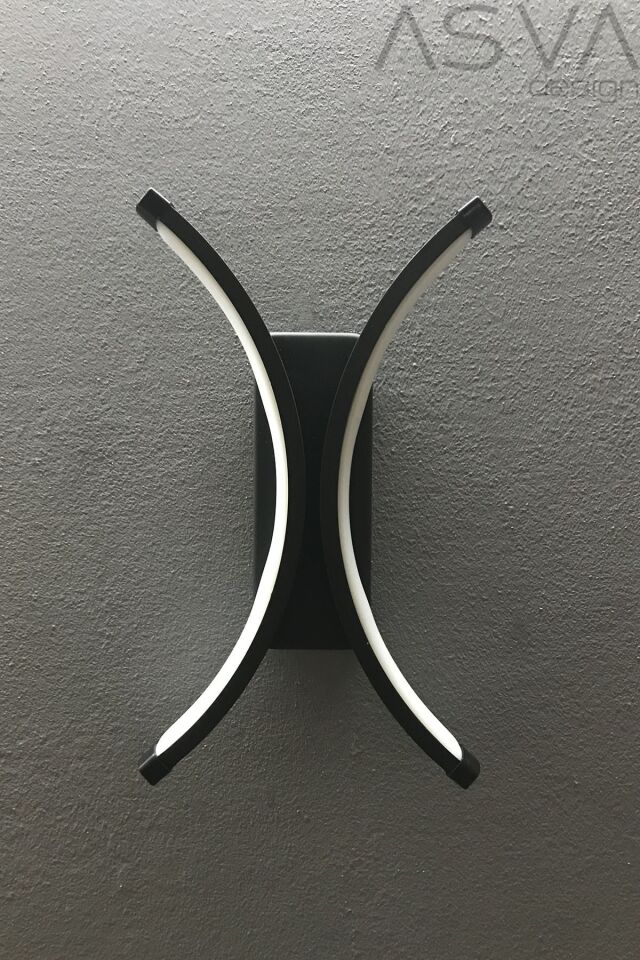 Mika Modern Led Duvar Aplik Beyaz Siyah
