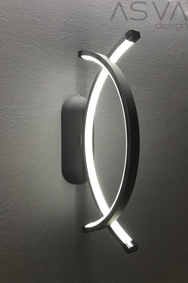 Elena Modern Led Duvar Aplik Siyah Beyaz